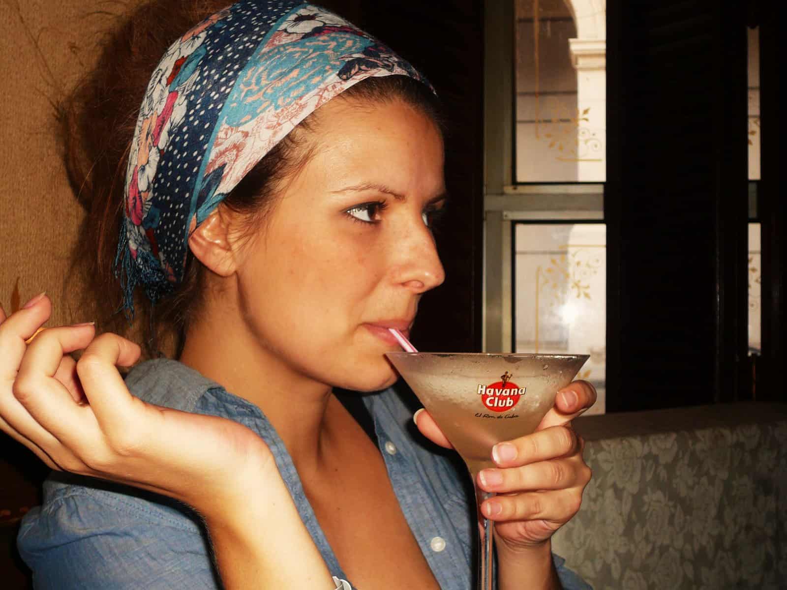 Me drinking daiquri