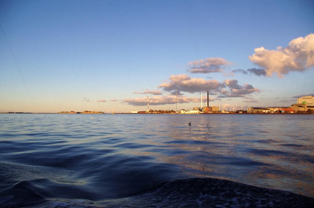 view of the sea and sky with clouds