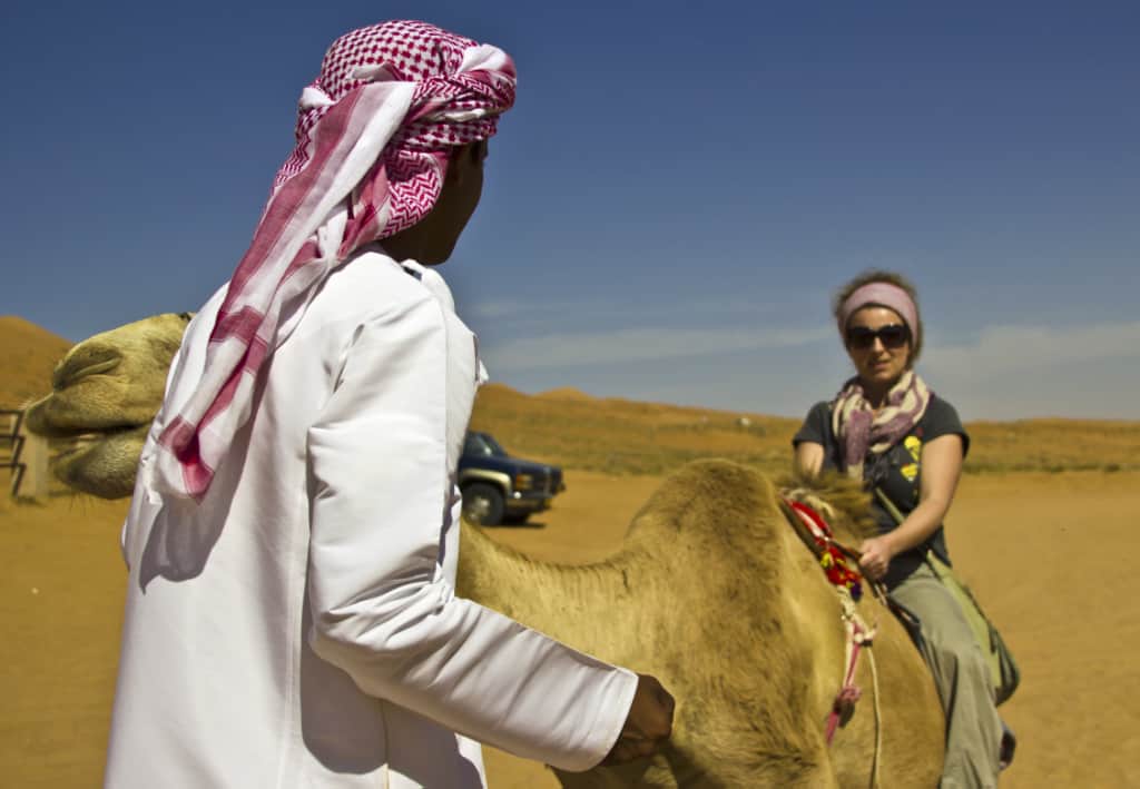 how to ride a camel