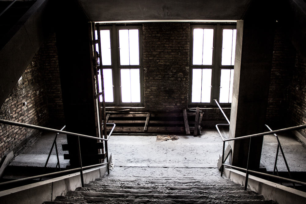 staircase of an abandoned building