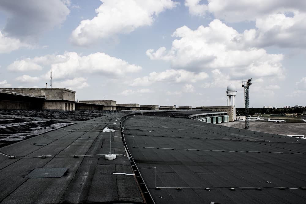 black roof of a building 