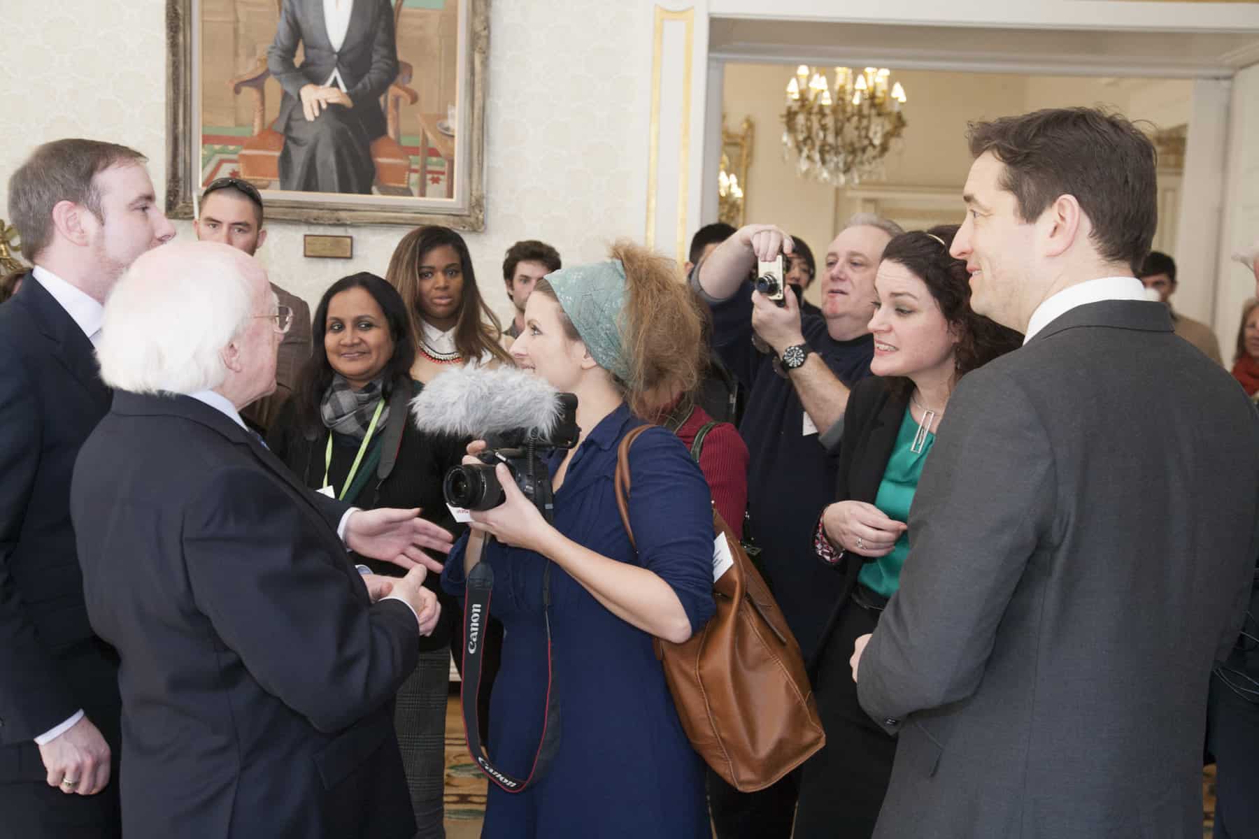 me trying to ask the irish president a question