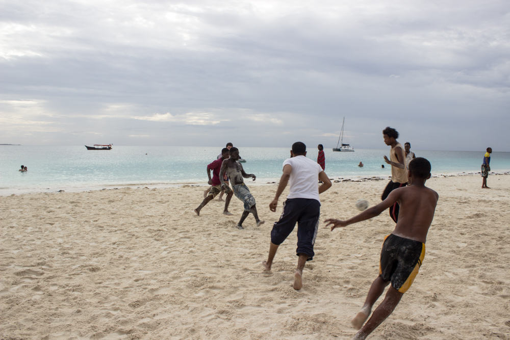 sansibar football on the beach