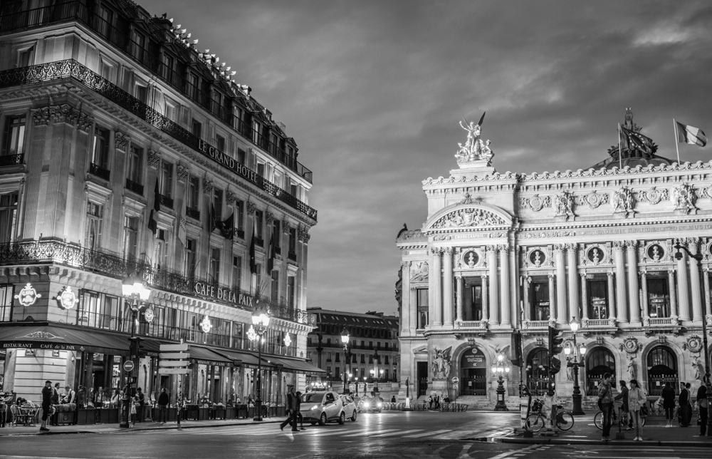 Historical buildings in a square