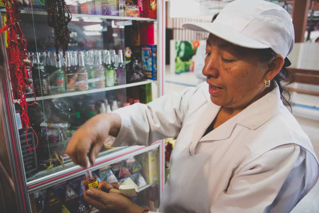 Quito san francisco markt rosa