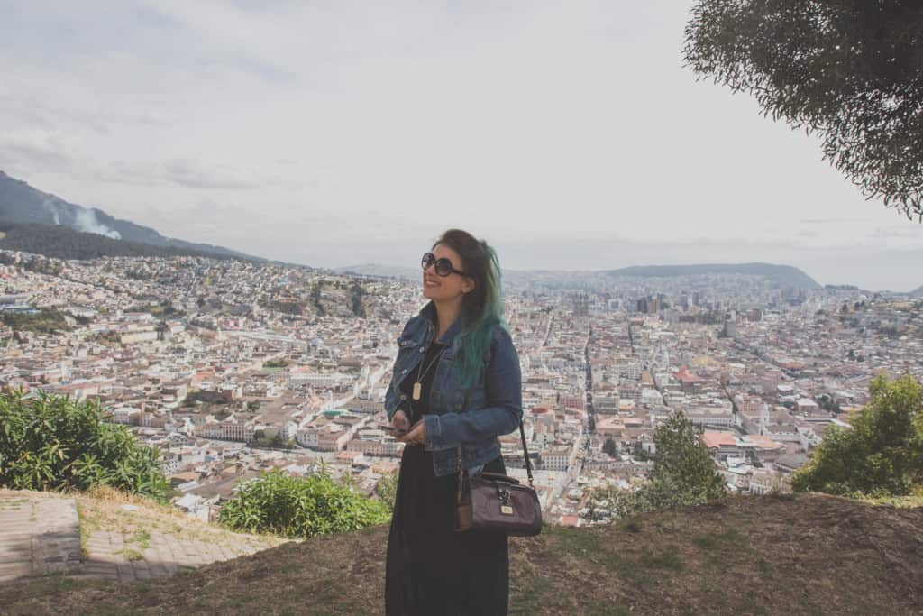 Blick vom el panecillo auf Quito