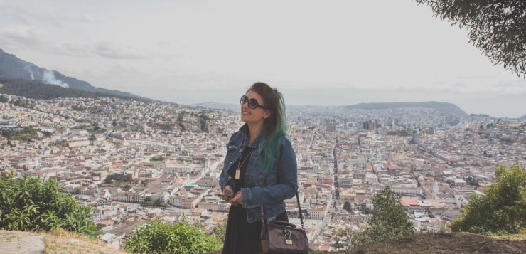 Blick vom el panecillo auf Quito