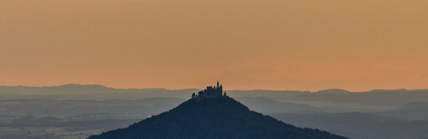 burg hohenzollern sonnenuntergang heissluftballon