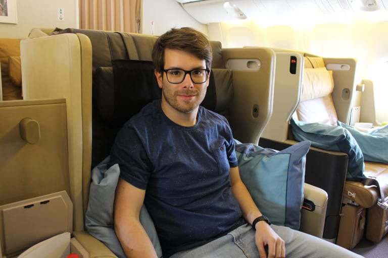 Das erste Mal Langstrecke und dann gleich Business Class.