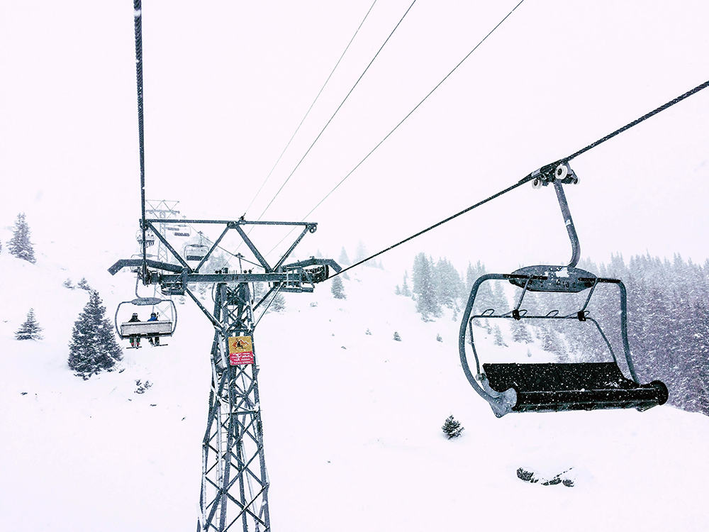 Blick vom Sessellift in Laax