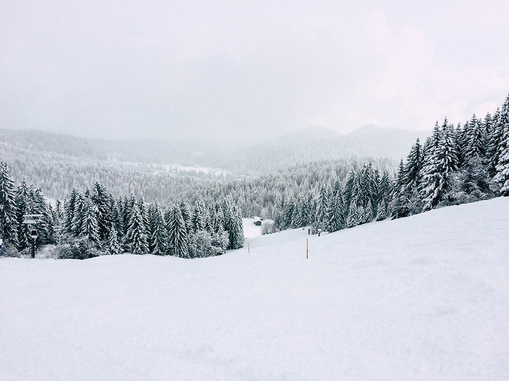 Pistenansicht im Laaxer Skigebiet