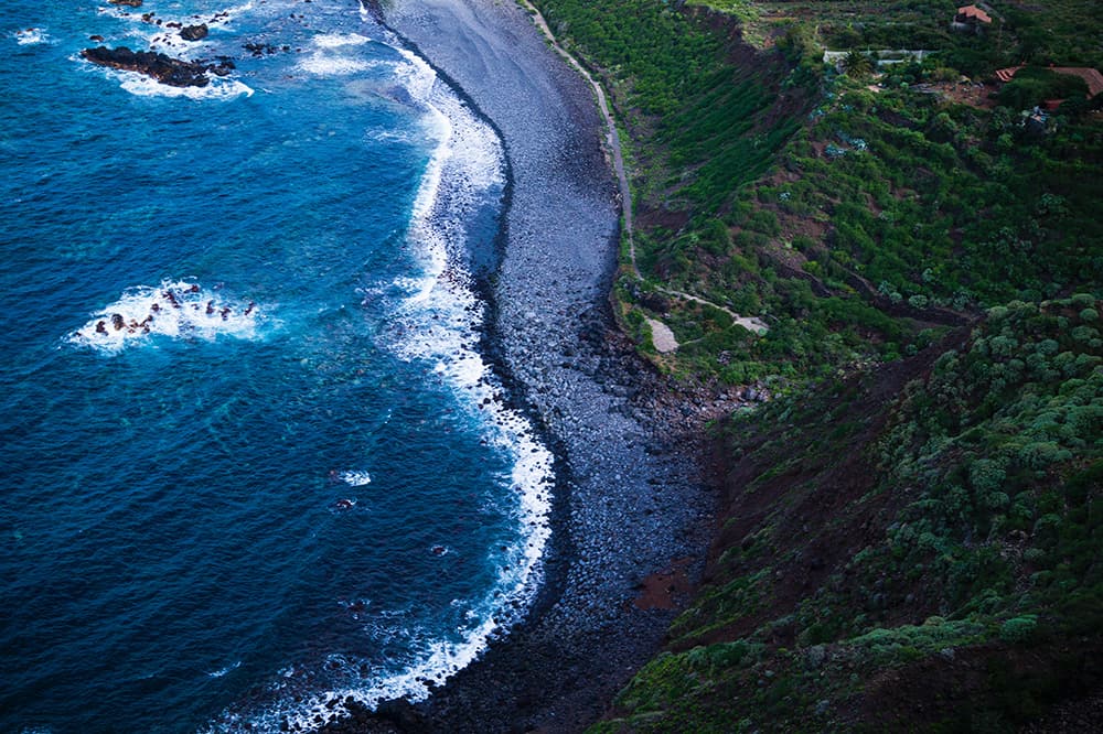 Luftaufnahme von Strand auf Teneriffa