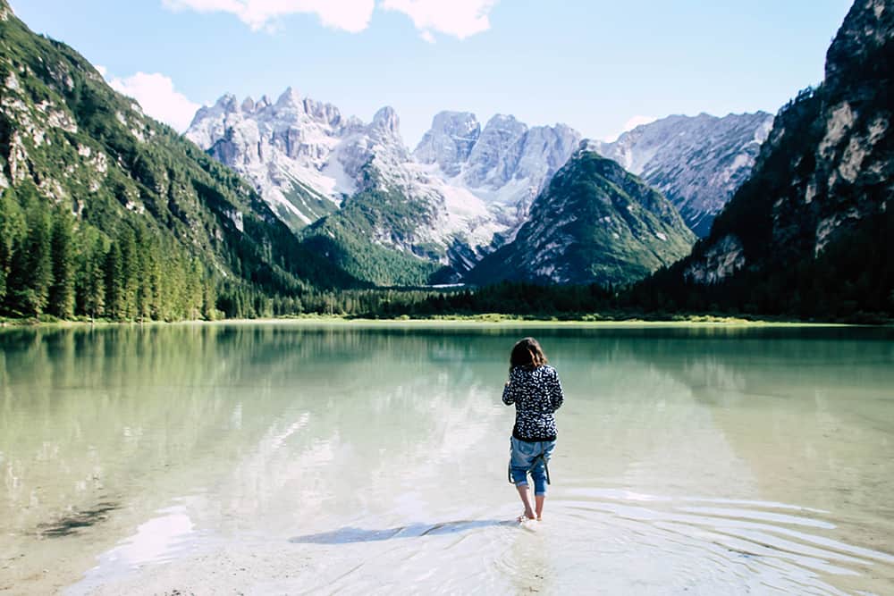 Der Duerrensee in den Dolomiten