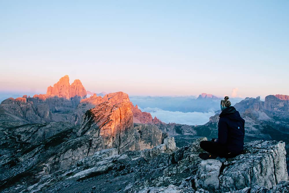Sonnenaufgang auf der Oberbachernspitze