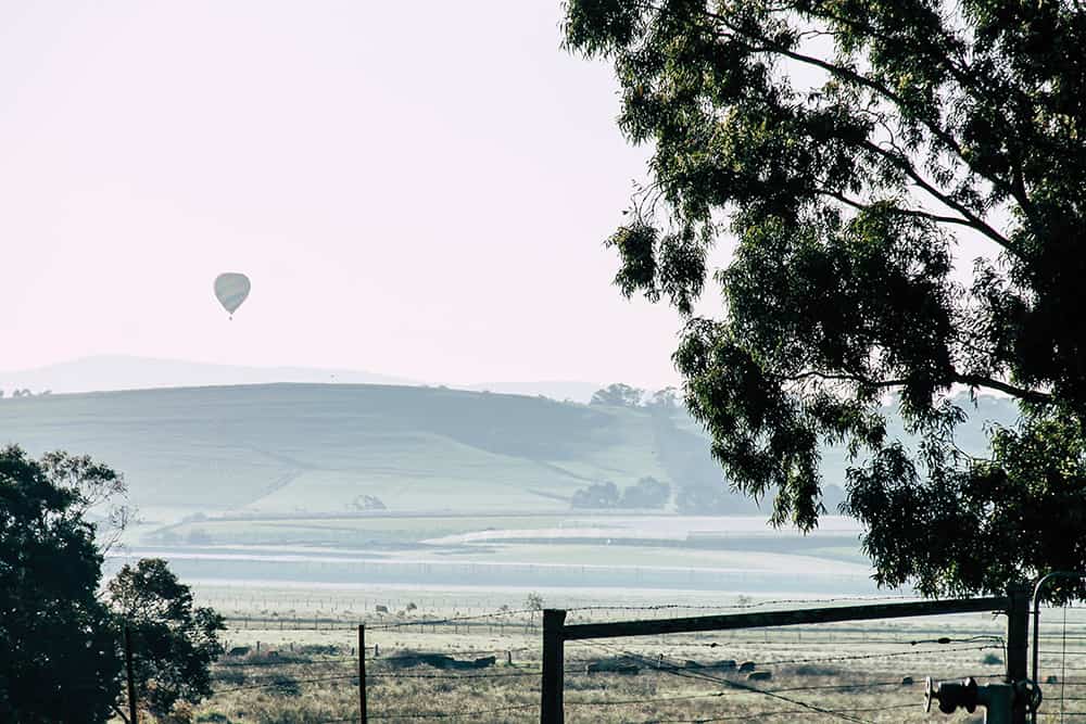 Heissluftballon im Yarra Vallye