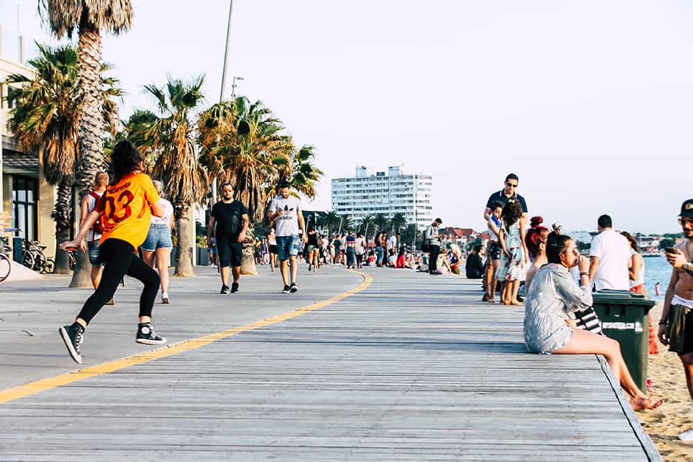 Promenade in St. Kilda in Melbourne