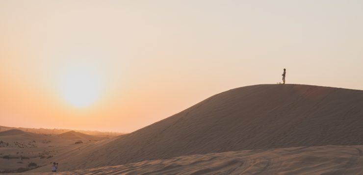 sunset desert abu dhabi