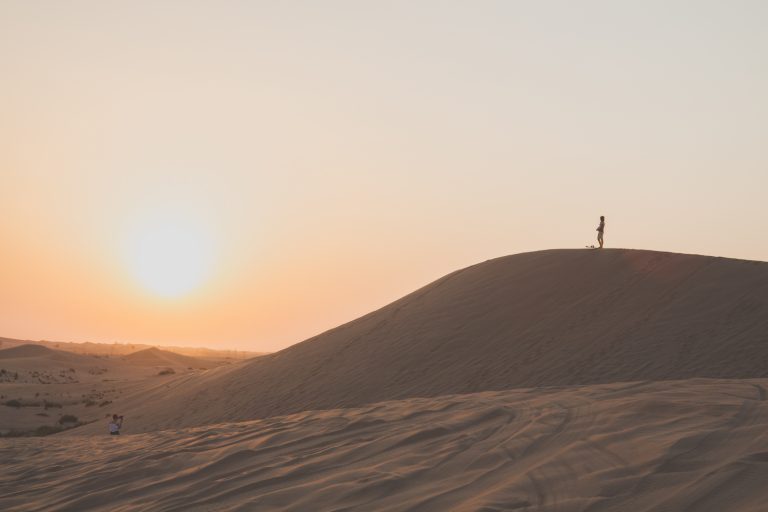 sunset desert abu dhabi