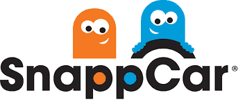 Snappcar logo with two animations driving