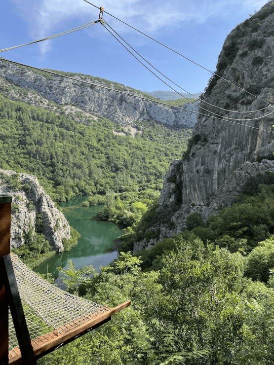 Ziplining Course over Omis Croatia Valley with 