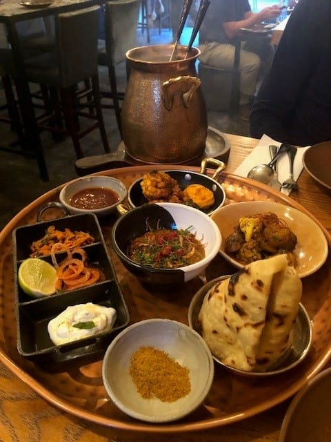 Dinner appetizers at Thali