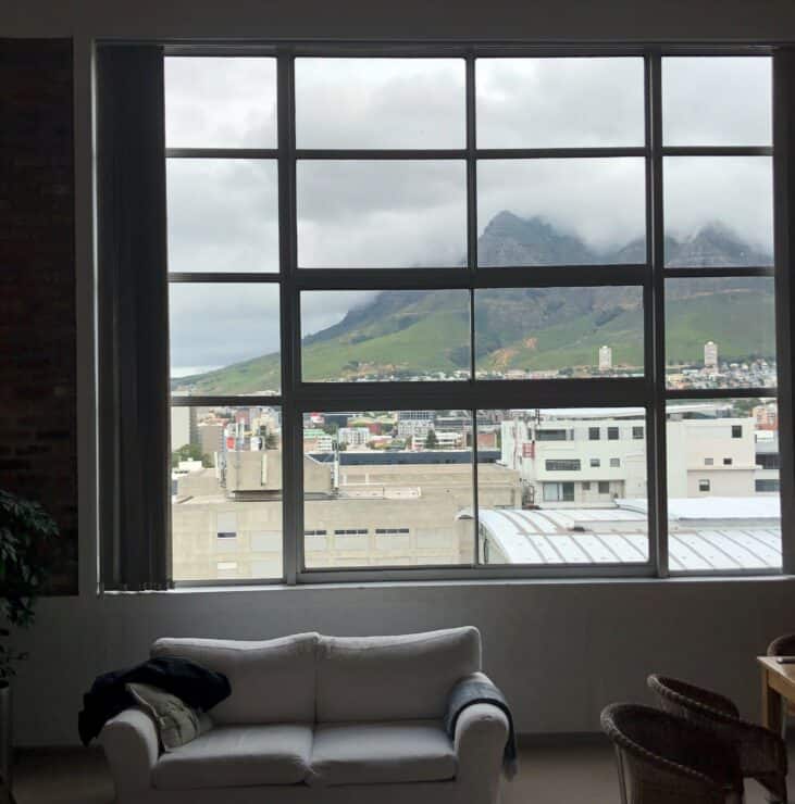 View of Table Mountain from the loft window