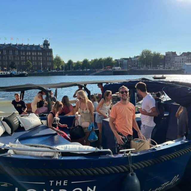 group of people on a boat